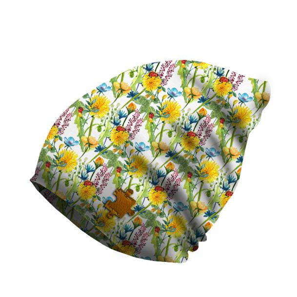 "Beanie" cap - LADYBIRDS IN THE MEADOW (IN THE MEADOW) / Choice of sizes
