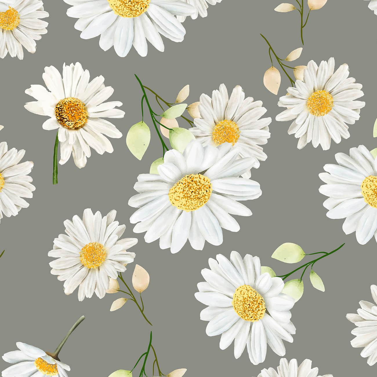 DAISIES PAT. 1 / grey