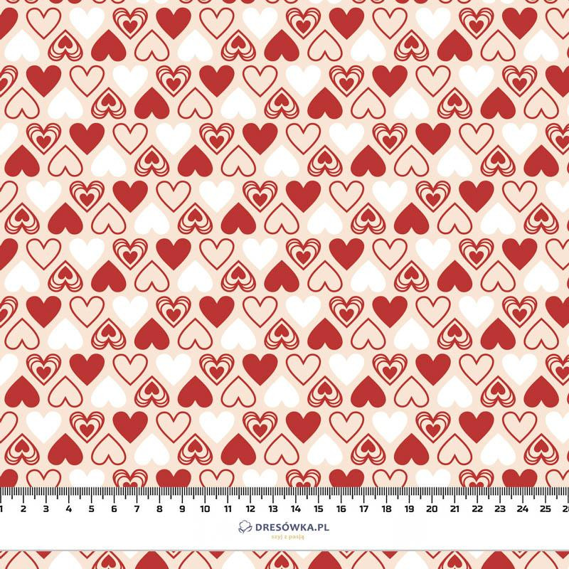 VALENTINE'S HEARTS pat. 2 / beige (VALENTINE'S MIX) - Cotton woven fabric