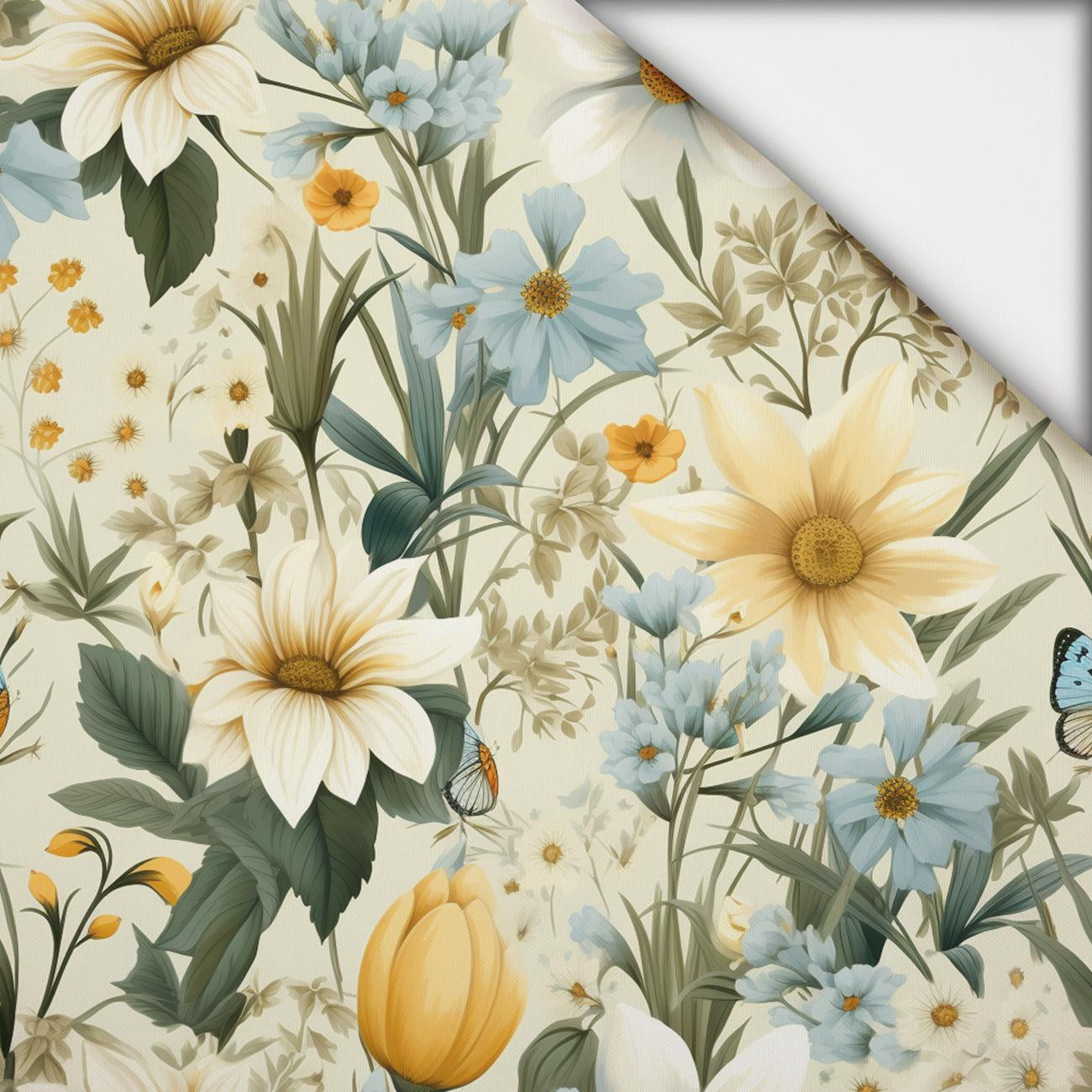 SPRING FLOWERS PAT. 3 - light brushed knitwear