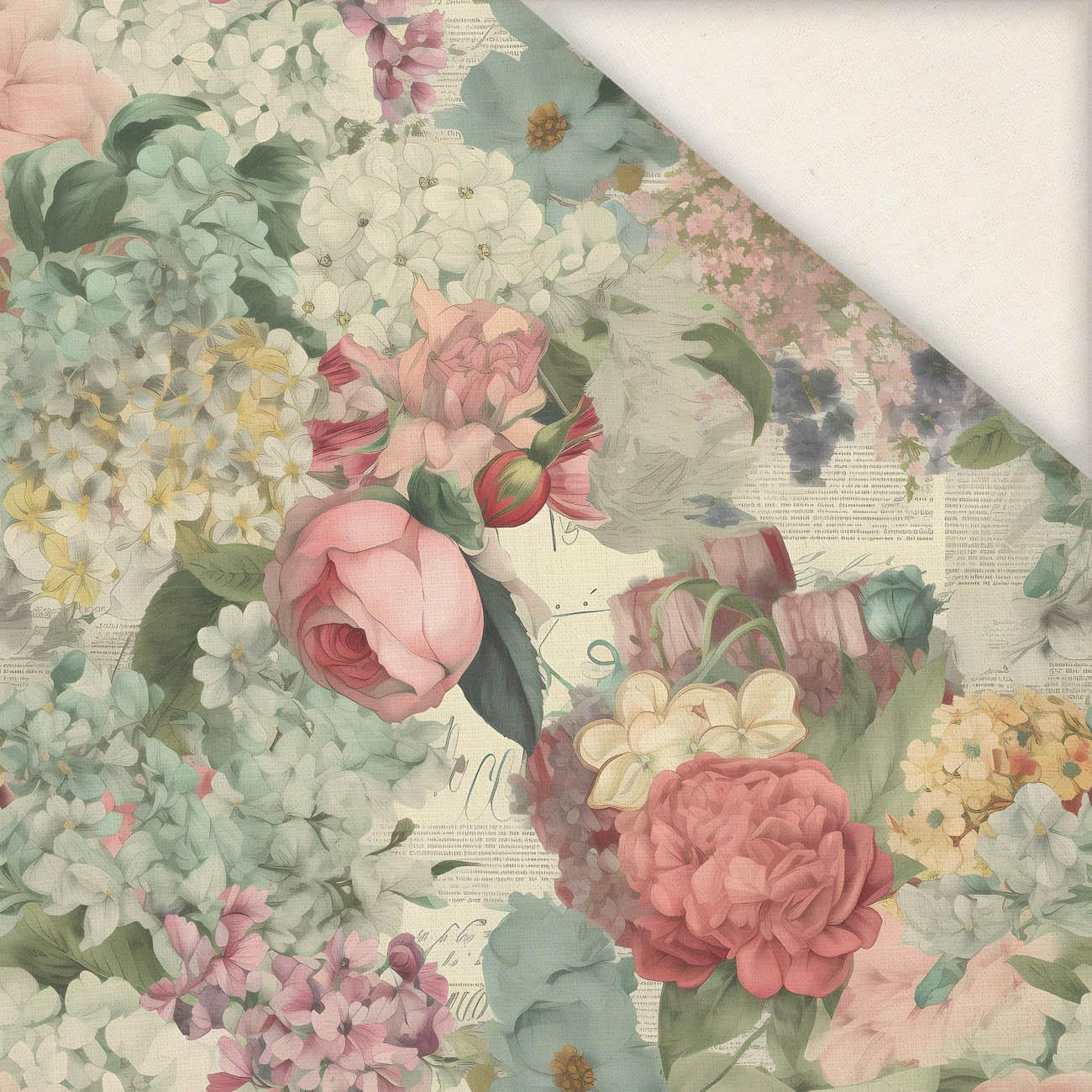 VINTAGE FLOWERS PAT. 16 - Linen 100%