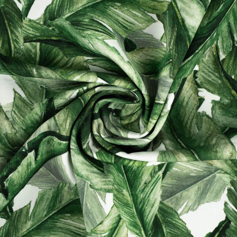 BANANA LEAVES pat. 3 (JUNGLE) - looped knit fabric
