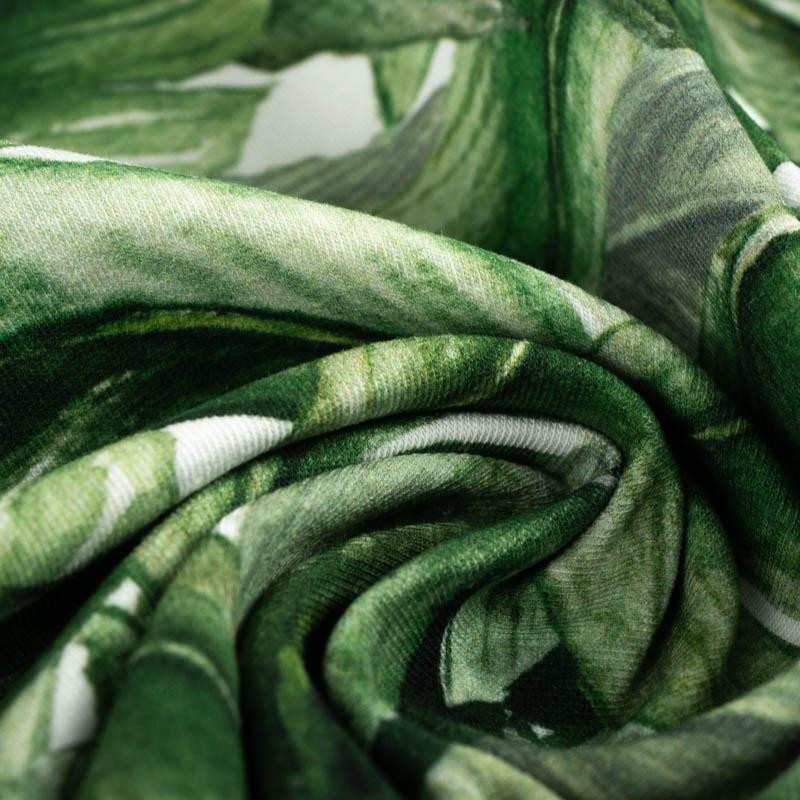 BANANA LEAVES pat. 3 (JUNGLE) - single jersey with elastane 