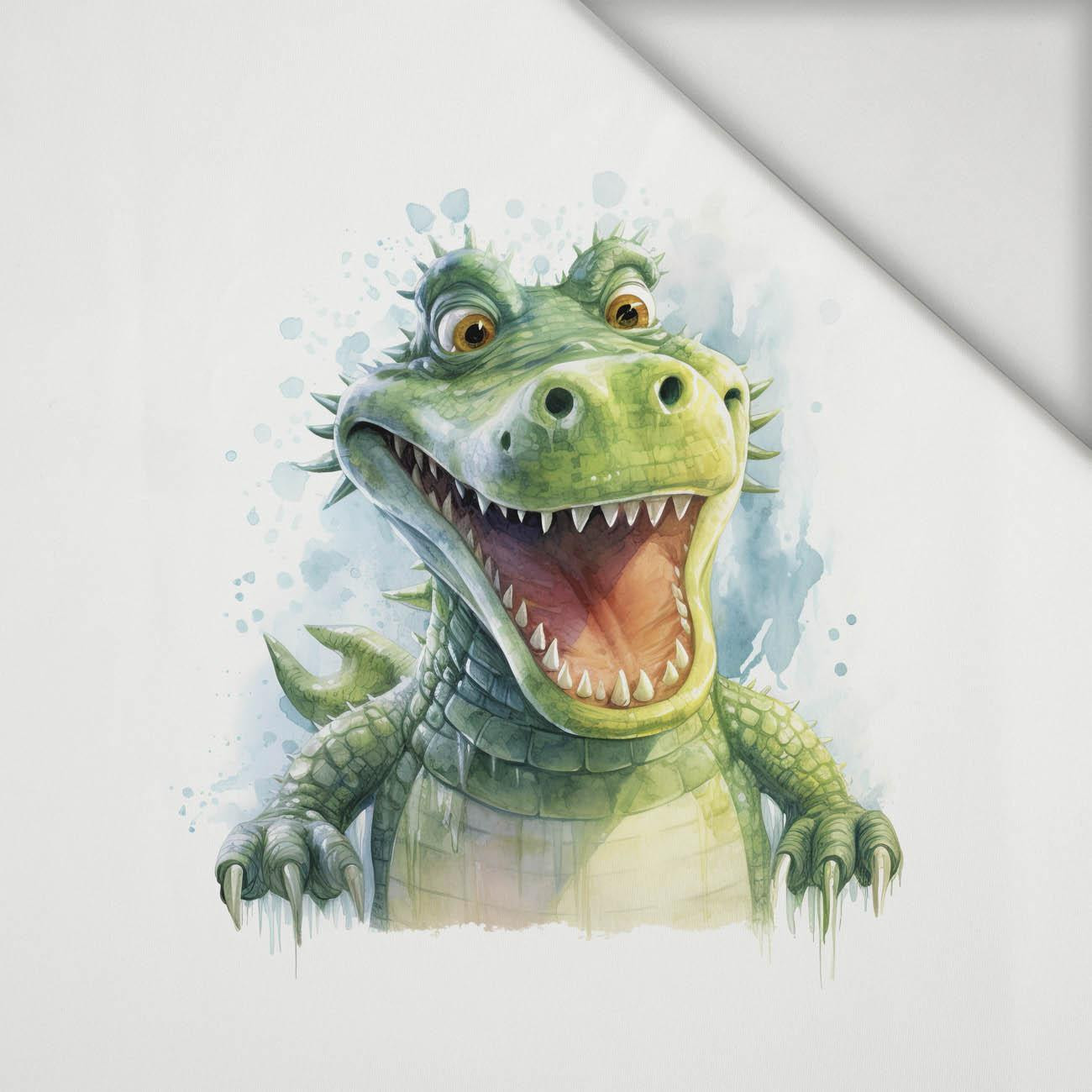 WATERCOLOR CROCODILE - panel (60cm x 50cm) lycra 300g