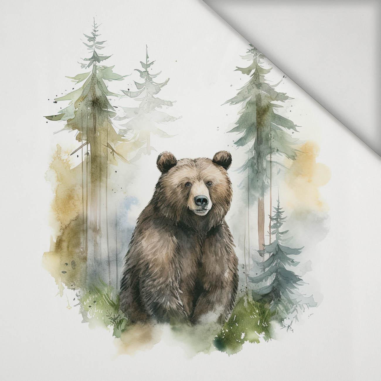 WATERCOLOR BEAR - panel (75cm x 80cm) lycra 300g