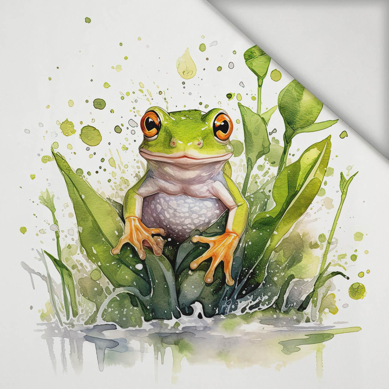 WATERCOLOR FROG - panel (75cm x 80cm) lycra 300g