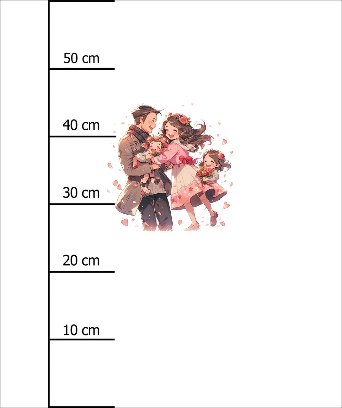ANIME FAMILY -  PANEL (60cm x 50cm) brushed knitwear with elastane ITY