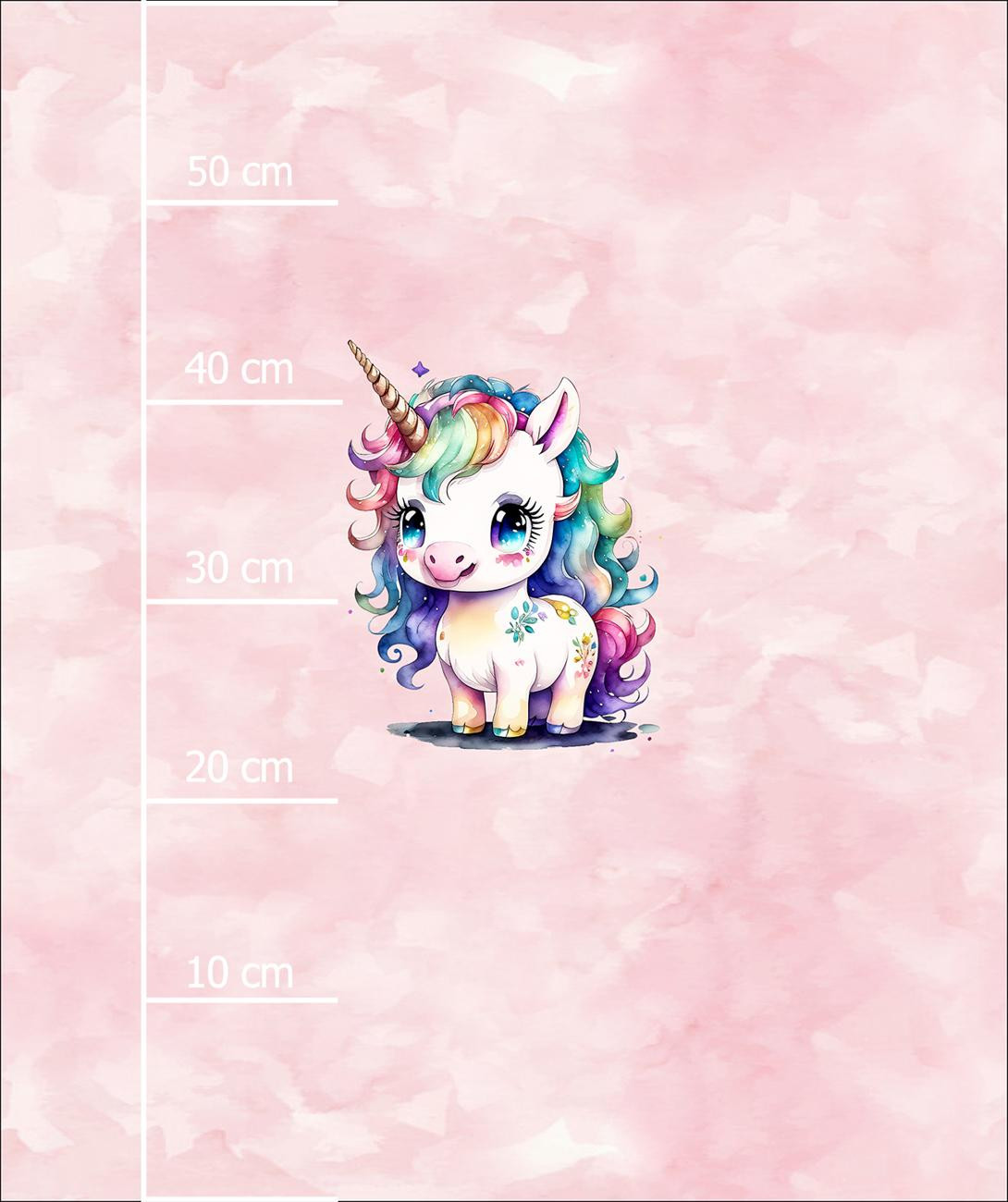 CUTE UNICORN PAT. 1 - panel (60cm x 50cm) looped knit