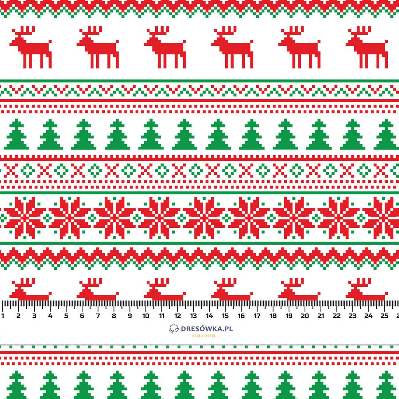 REINDEERS PAT. 2 / red-green - single jersey with elastane 