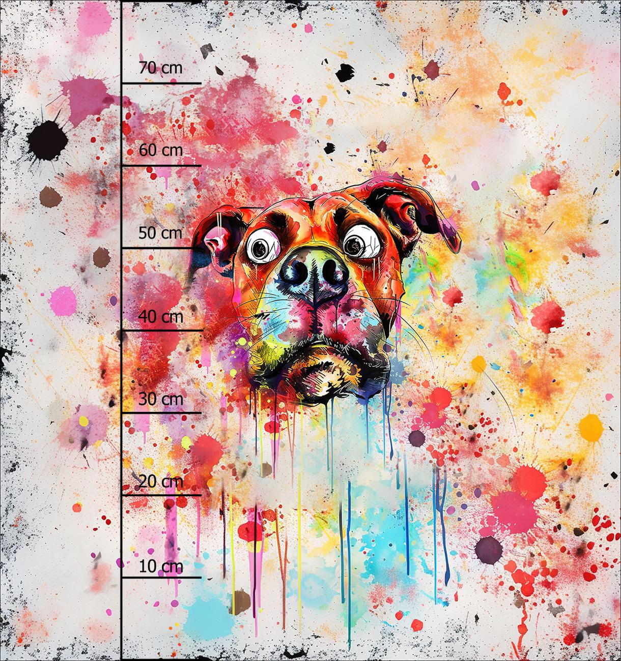 CRAZY DOG - panel (75cm x 80cm) SINGLE JERSEY PANEL