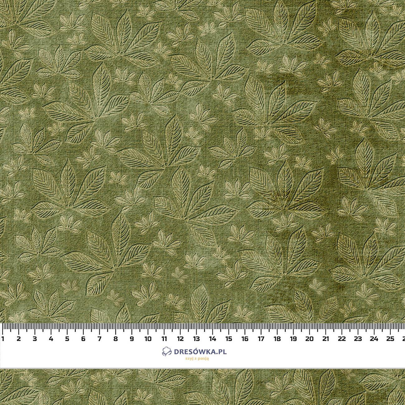 CHESTNUT LEAVES Ms.2 / green (AUTUMN COLORS) - single jersey with elastane 