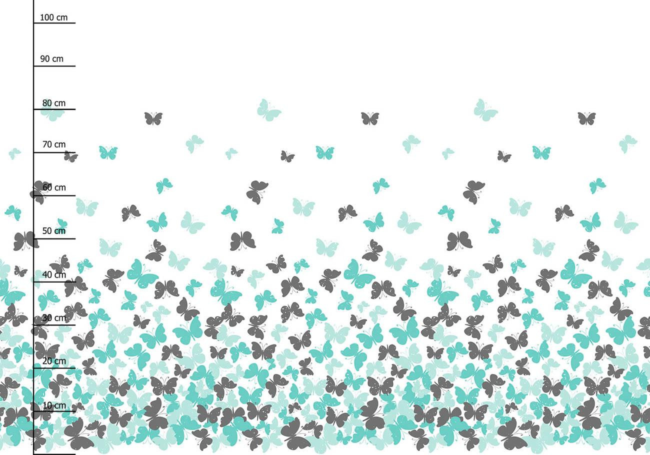 BUTTERFLIES AQUA - PANORAMIC PANEL (105cm x 150cm)