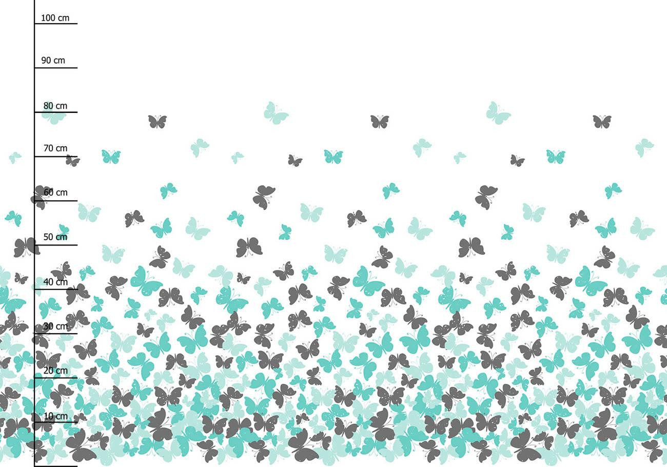 BUTTERFLIES AQUA - PANORAMIC PANEL (105cm x 150cm)