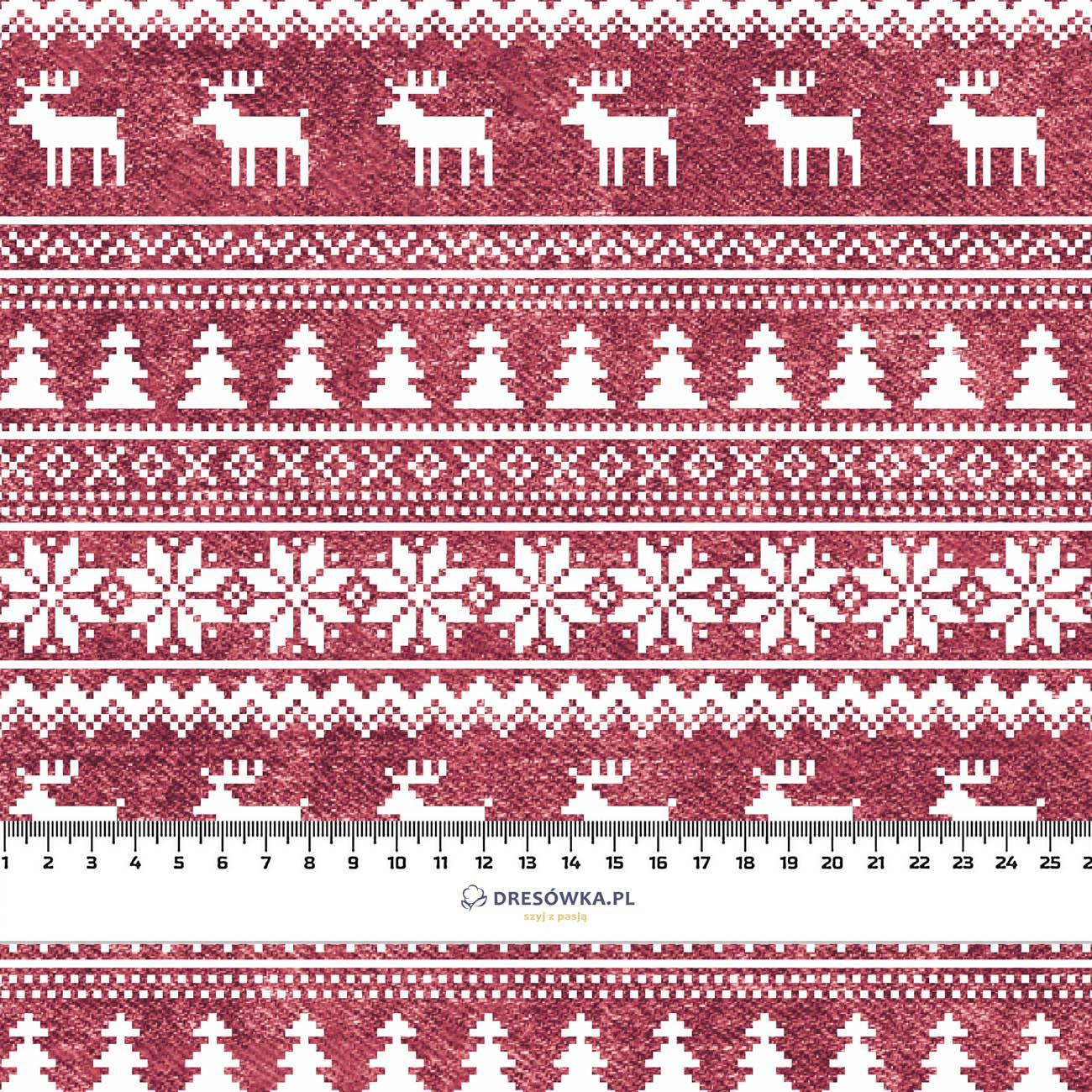 REINDEERS PAT. 2 / ACID WASH MAROON - brushed knitwear with elastane ITY