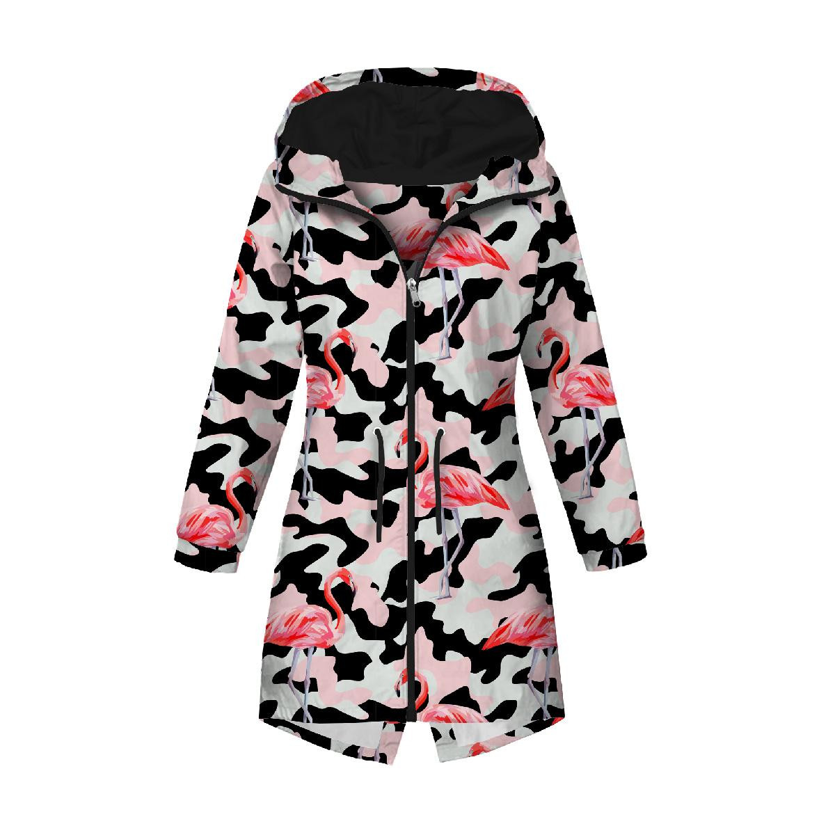 WOMEN'S PARKA (ANNA) - CAMOUFLAGE FLAMINGOS - softshell