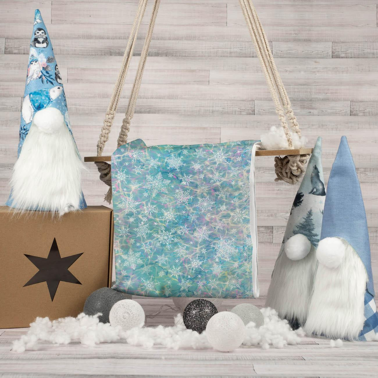 SNOWFLAKES PAT. 2 / RAINBOW OCEAN pat. 2 - single jersey with elastane 