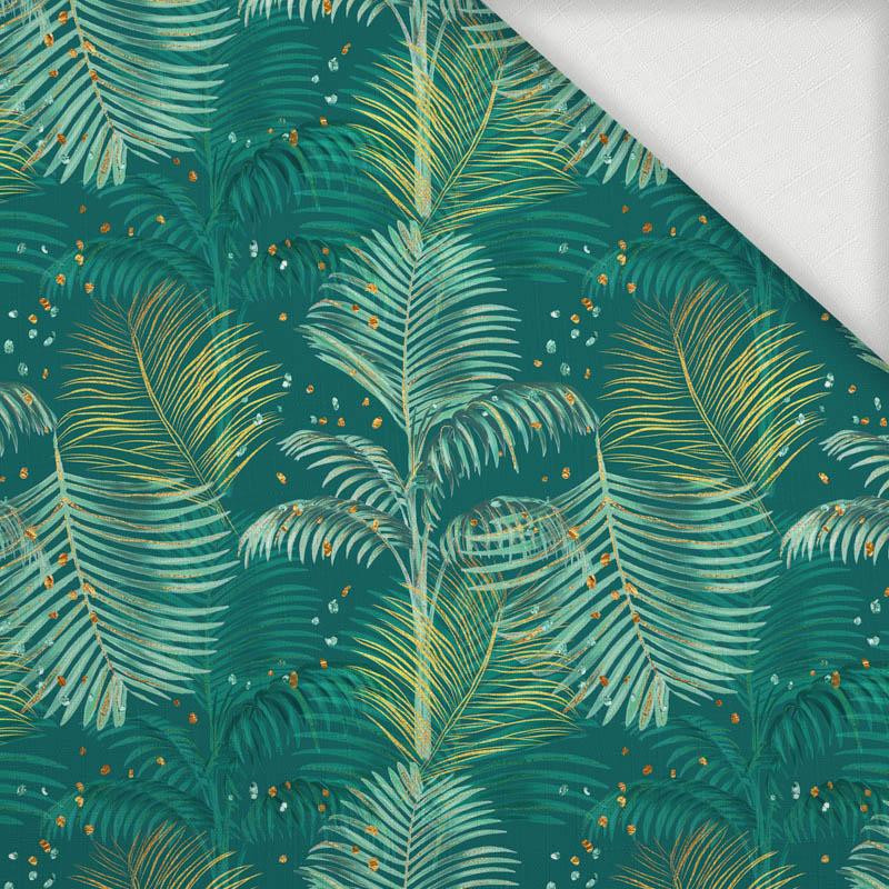PALM LEAVES pat. 3 / green - Woven Fabric for tablecloths