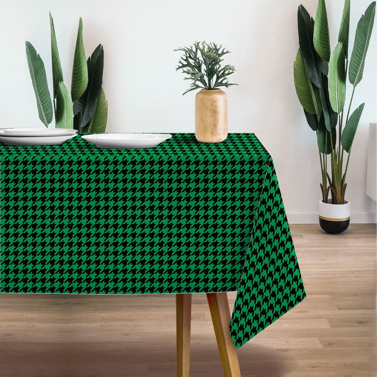 BLACK HOUNDSTOOTH / green