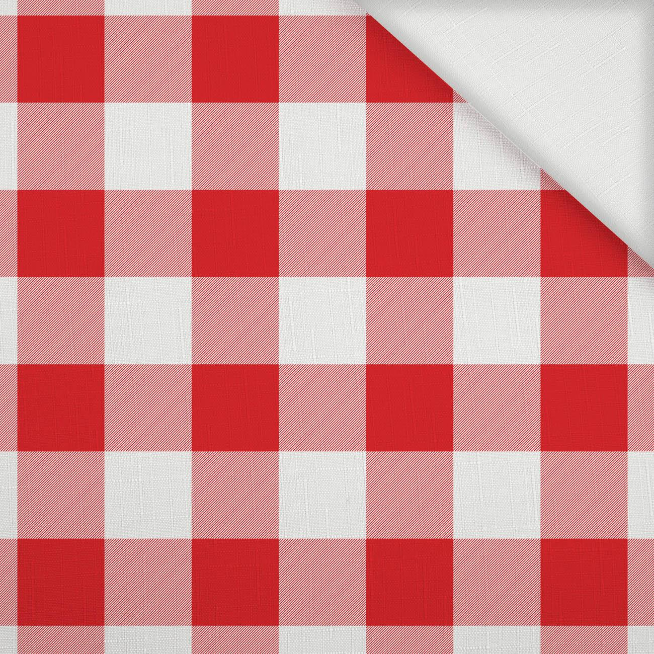 VICHY GRID RED  - Woven Fabric for tablecloths