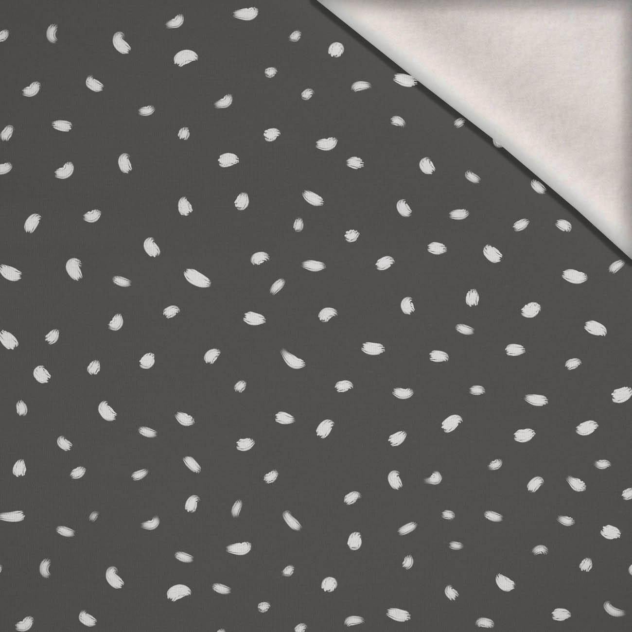 WHITE TRACES / dark grey (MAGICAL CHRISTMAS FOREST) - brushed knitwear with elastane ITY