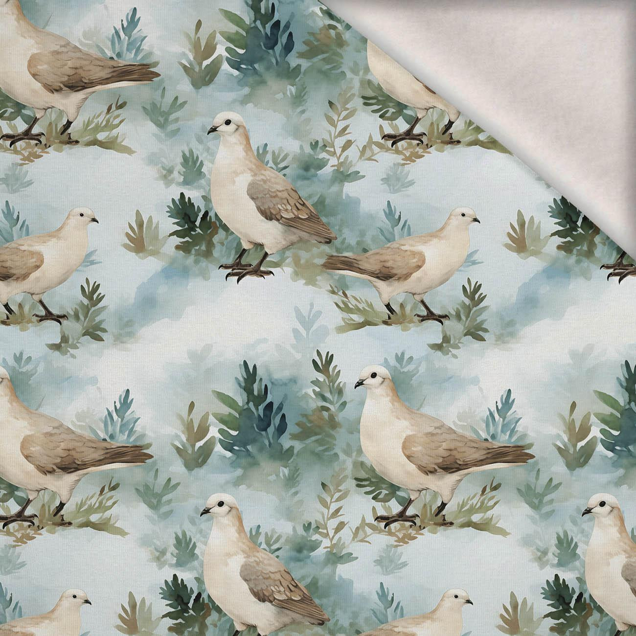 PASTEL BIRDS PAT. 2 - brushed knitwear with elastane ITY