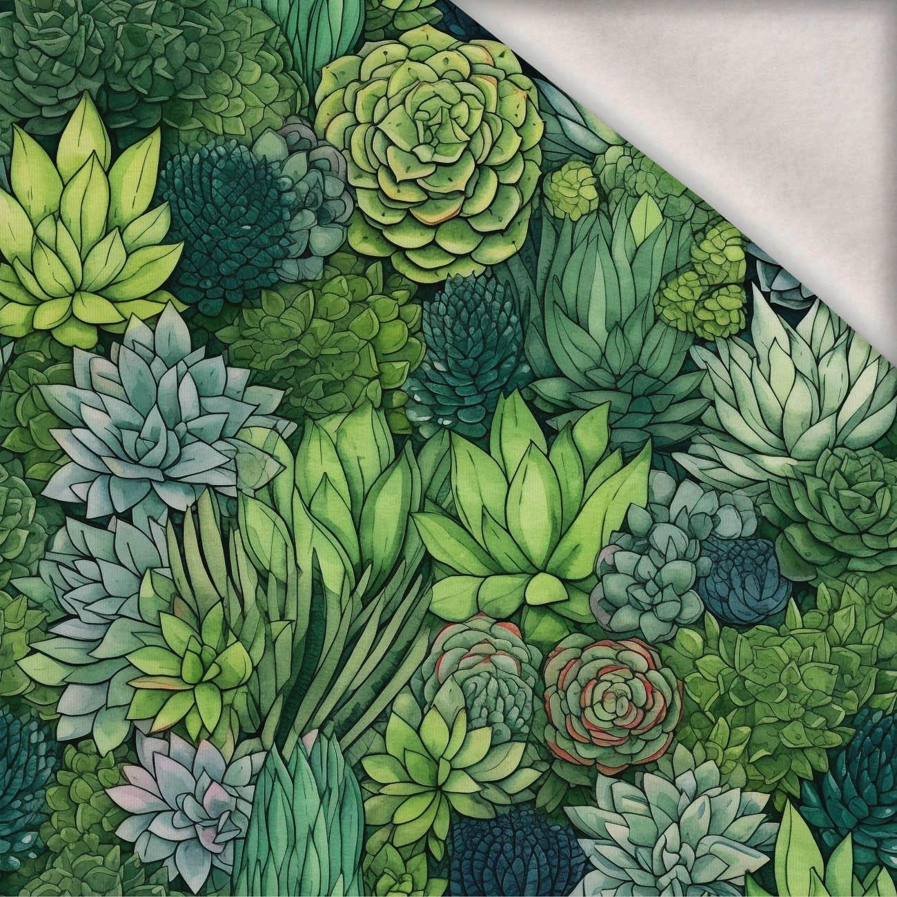 SUCCULENT PLANTS PAT. 5 - brushed knitwear with elastane ITY