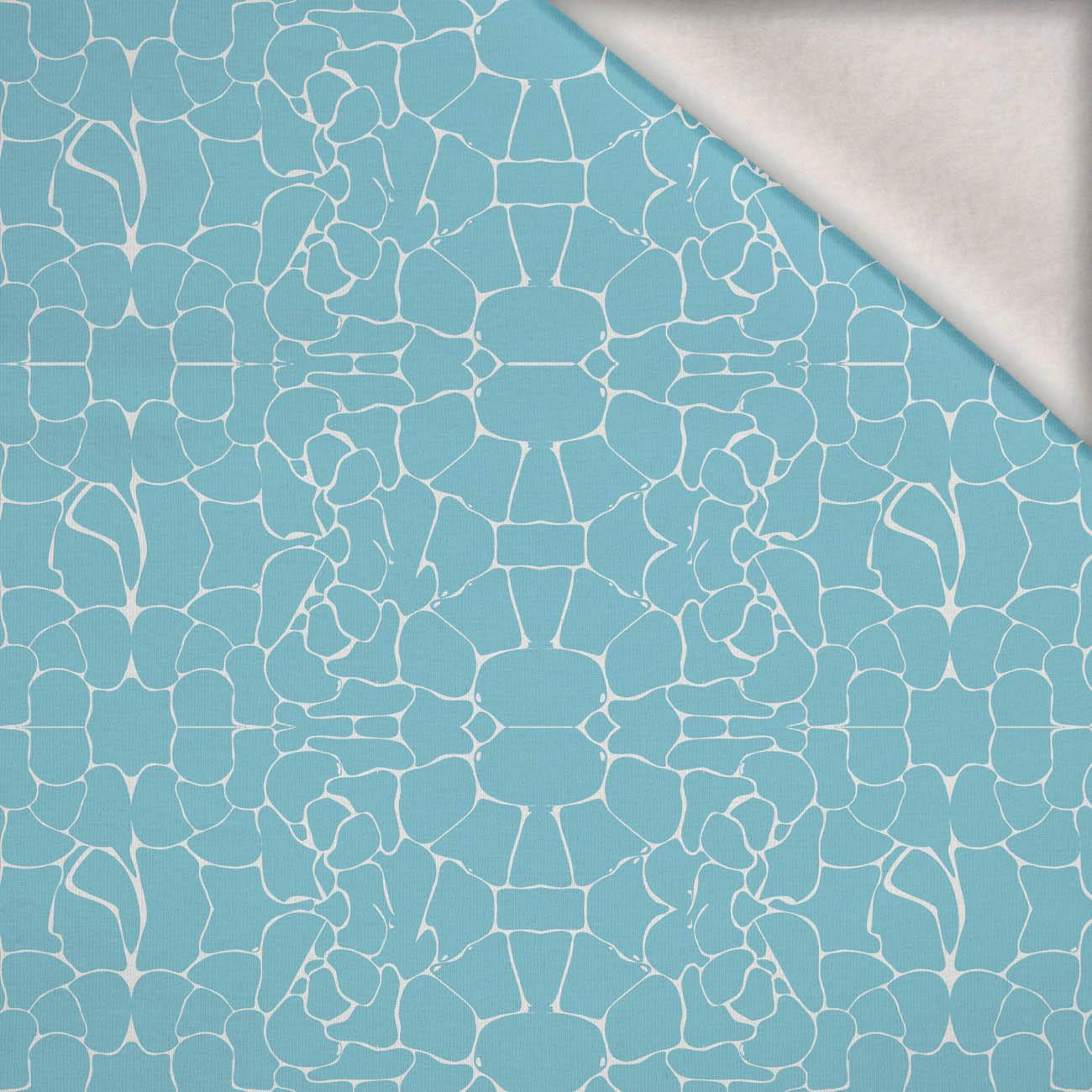 WATER WORLD (BACKGROUND) / aqua - brushed knitwear with elastane ITY