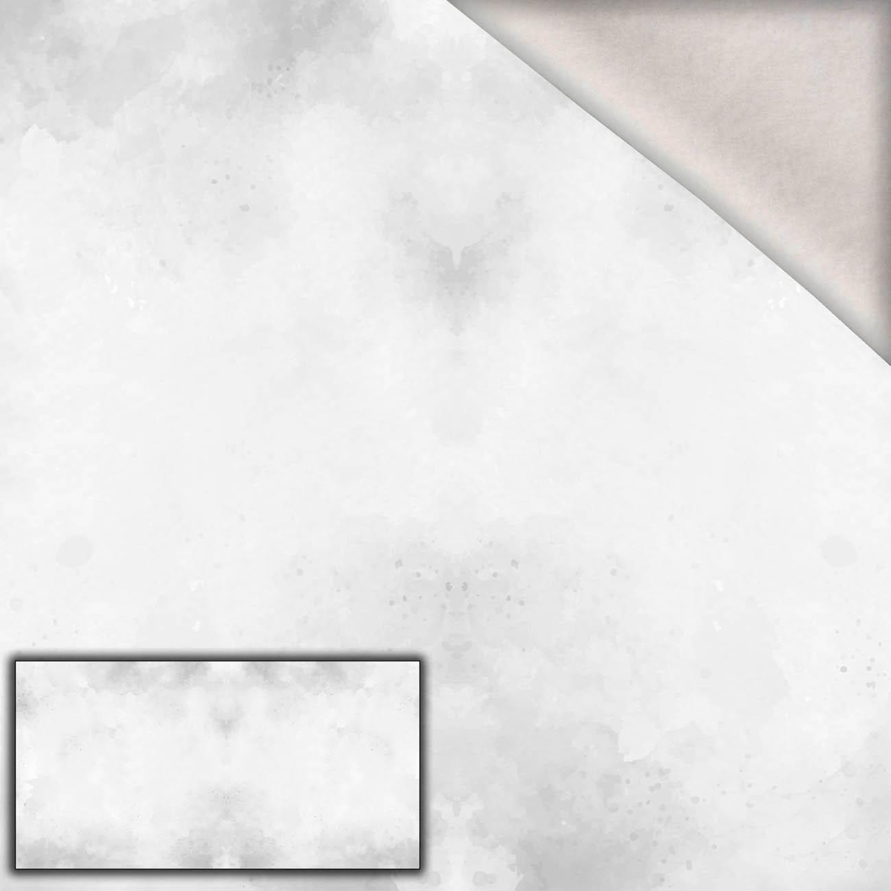 WHITE SPECKS -  PANEL (80cm x 155cm) brushed knitwear with elastane ITY