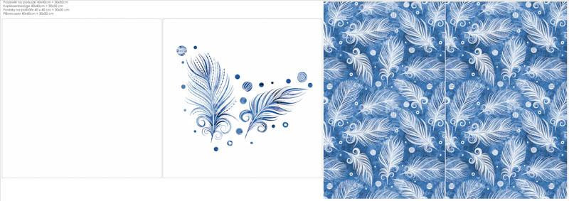 DECORATIVE PILOWS - FEATHERS (CLASSIC BLUE)