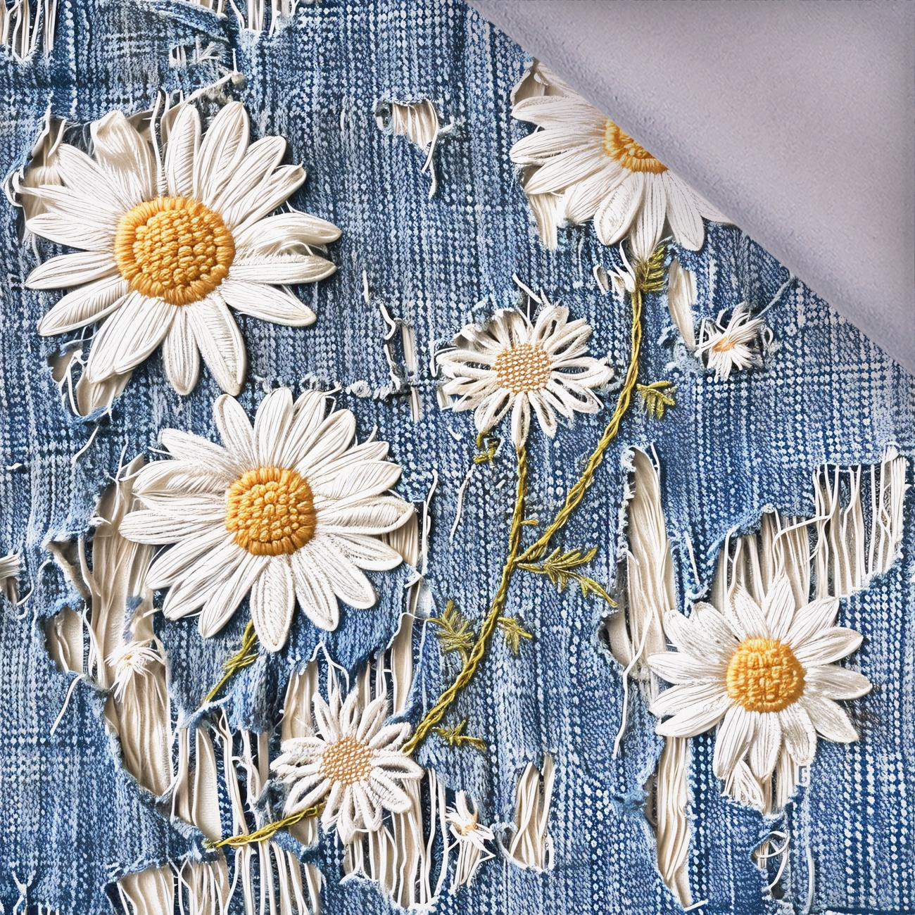 DAISIES DENIM IMITATION PAT. 3 - softshell