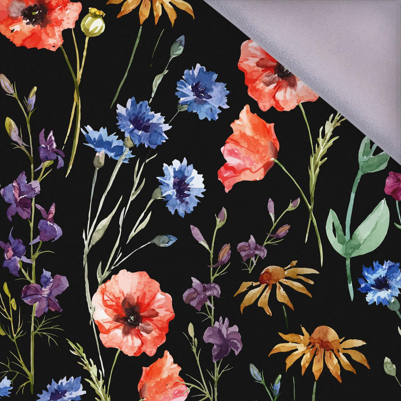 FIELD FLOWERS / black - softshell