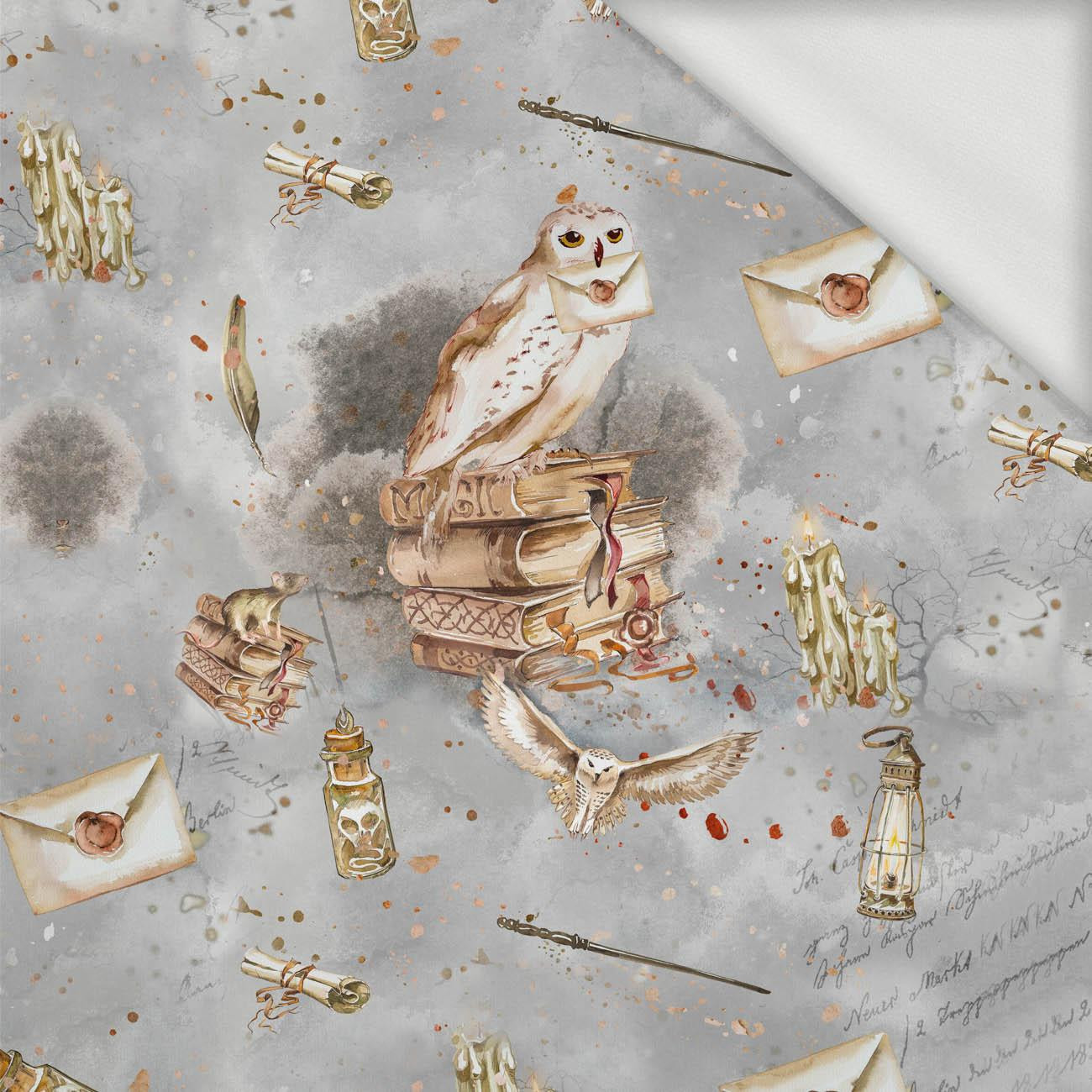 OWL PAT. 3 (MAGIC) - panel (60cm x 50cm) looped knit 