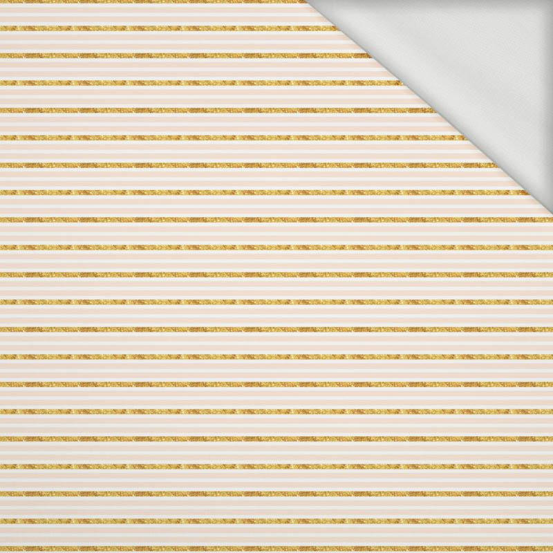 PASTEL STRIPES / GLITTER (PUMPKIN GARDEN) - looped knit fabric