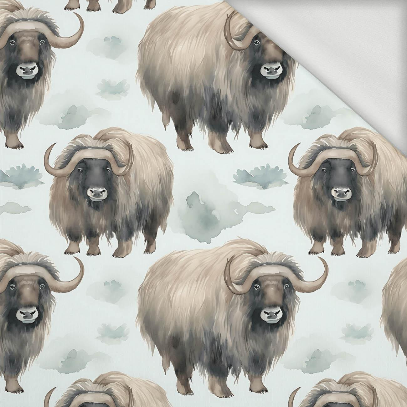 PASTEL BISON - looped knit fabric