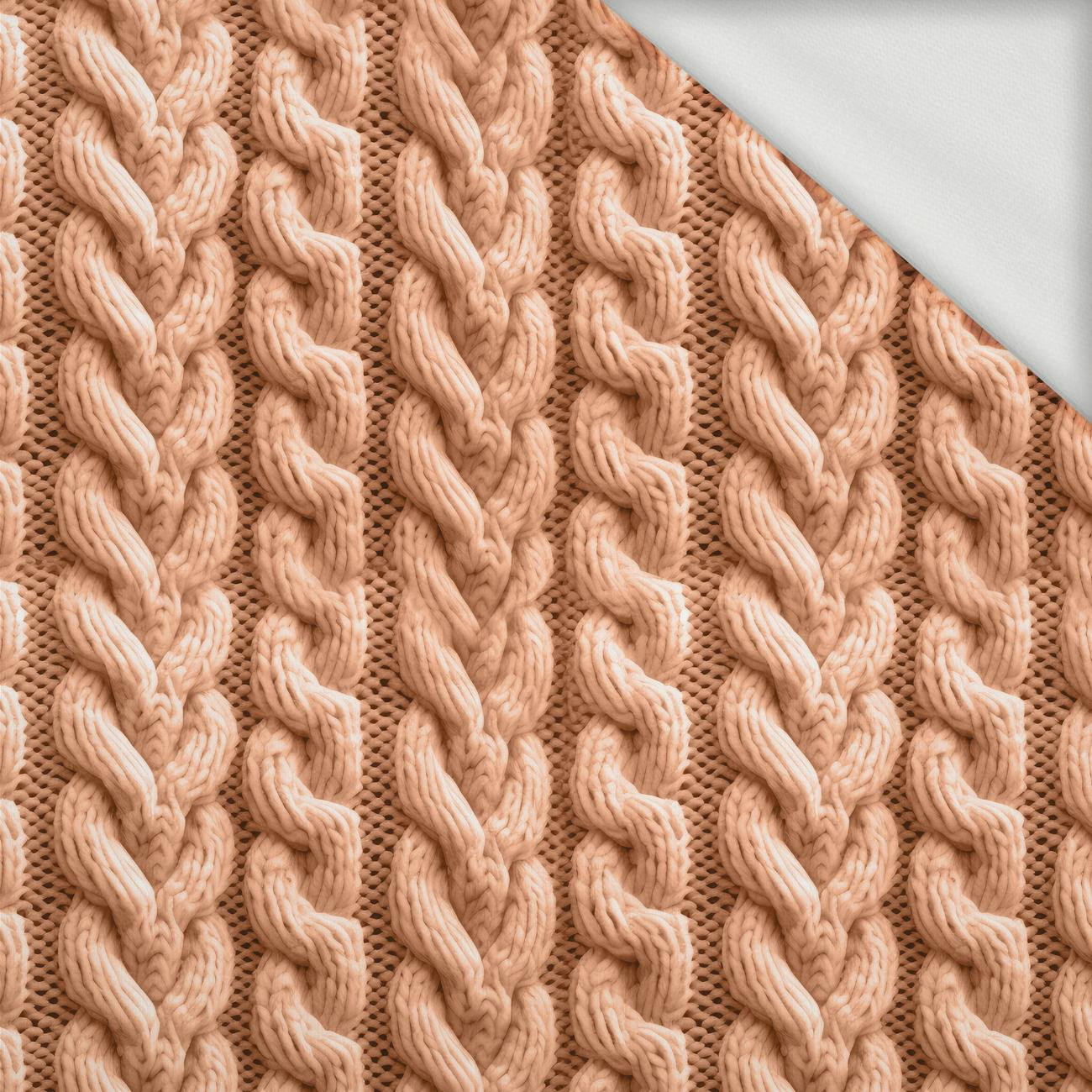 IMITATION SWEATER PAT. 4 / peach fuzz  - looped knit fabric