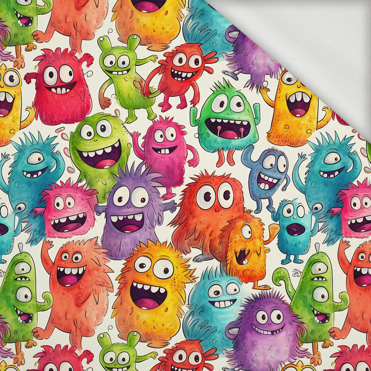 FUNNY MONSTERS PAT. 3 - looped knit fabric