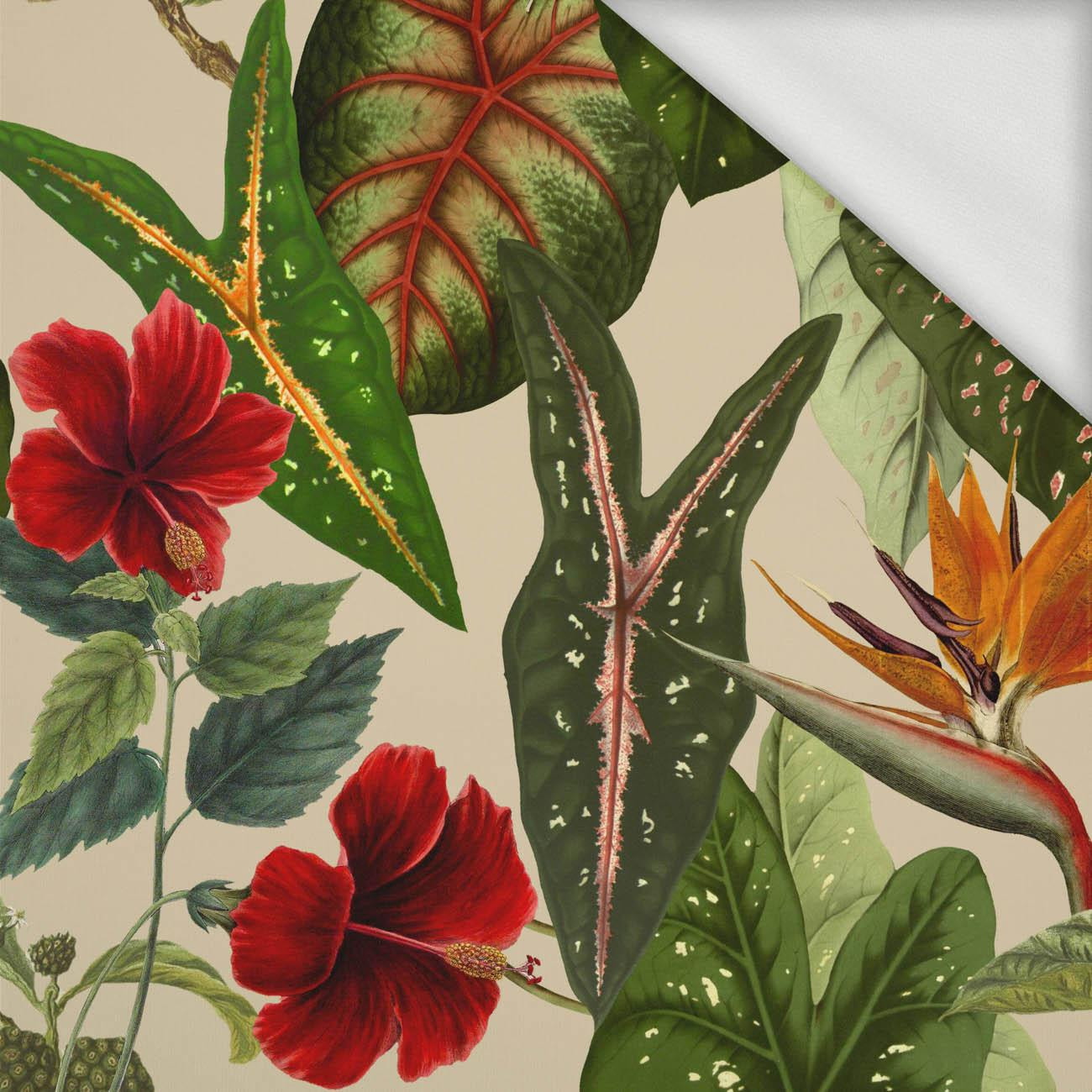 PARADISE PLANTS (SAFARI) - looped knit fabric