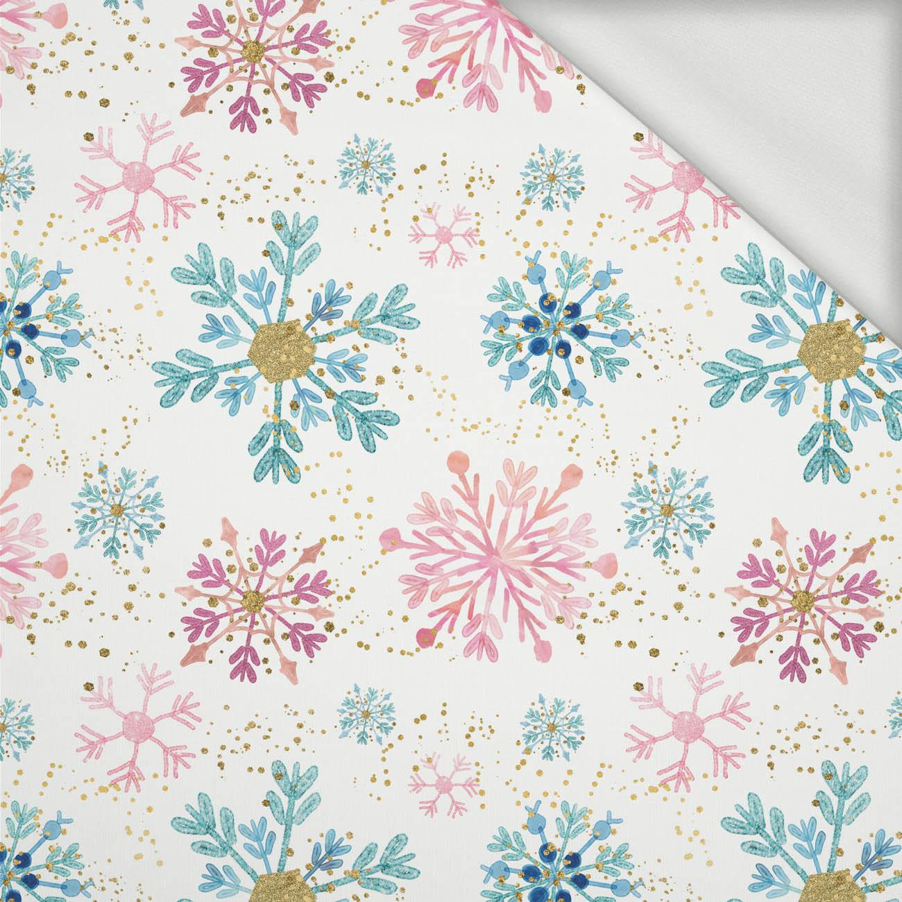 SNOWFLAKES MIX  - looped knit fabric
