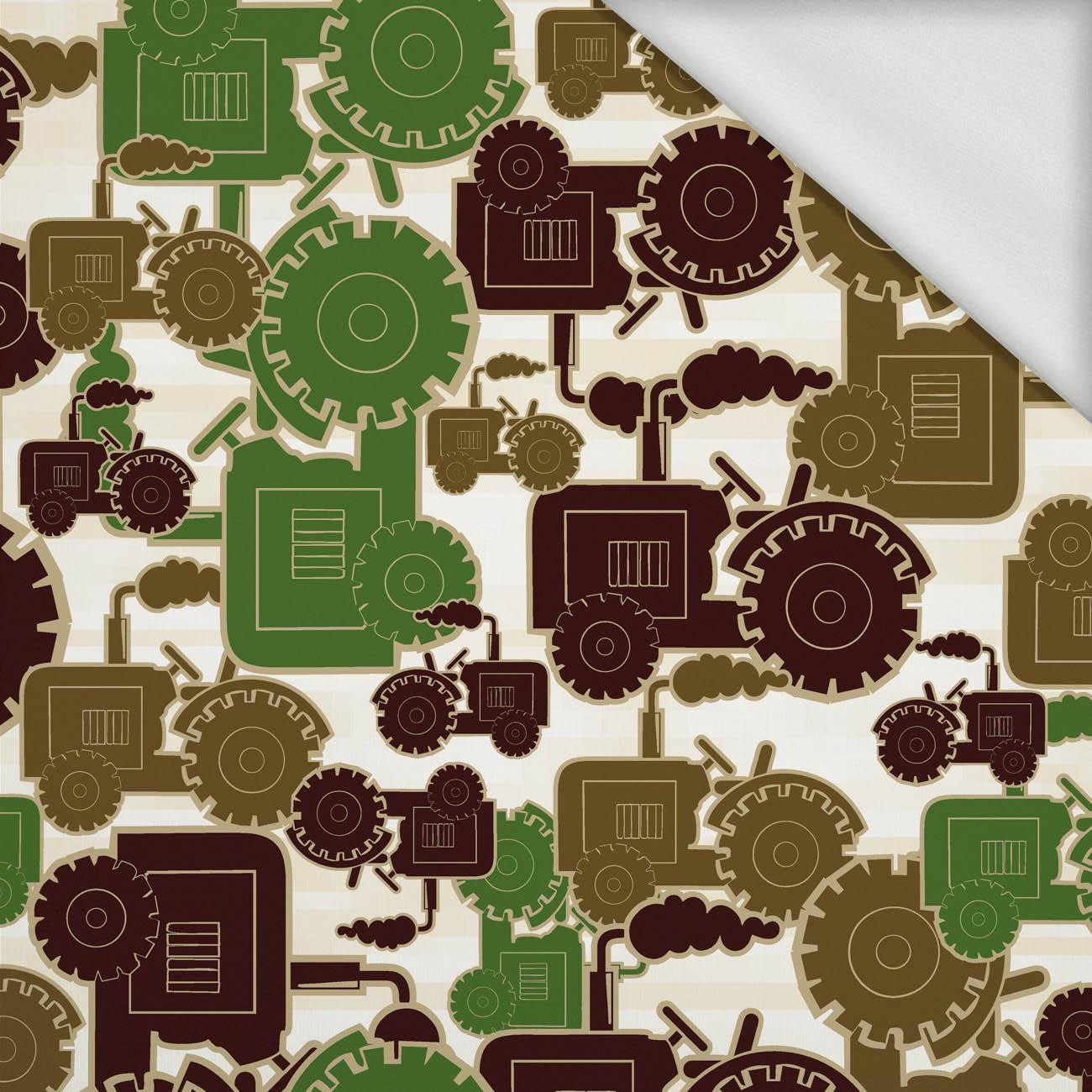 TRACTORS / green - looped knit 