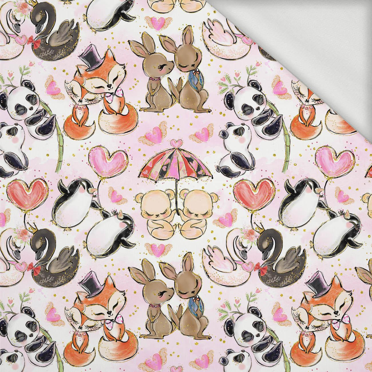 LITTLE ANIMALS IN LOVE - looped knit fabric