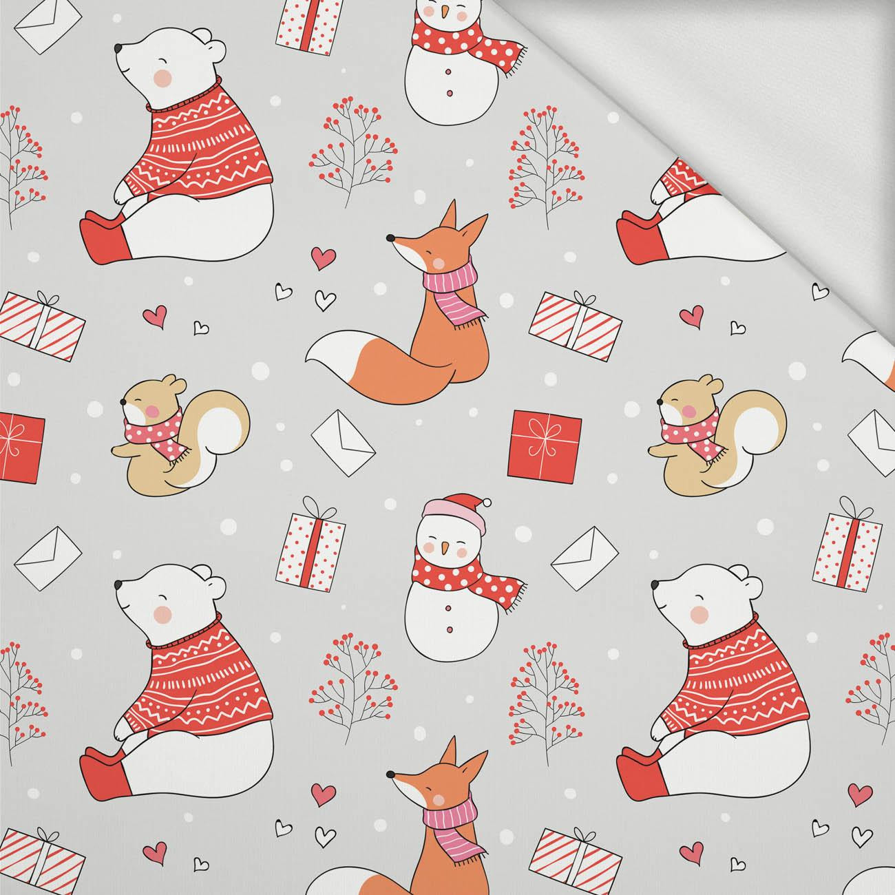 WINTER FRIENDS (WINTER FUN) - looped knit fabric