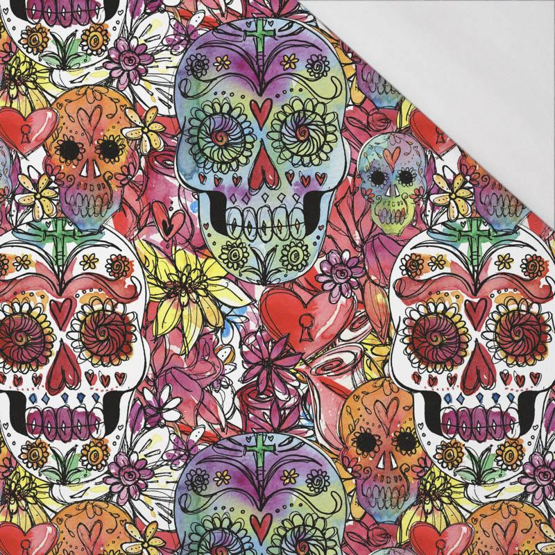 SKULLS pat. 4 / colorful (DIA DE LOS MUERTOS) - Single jersey with elastane 