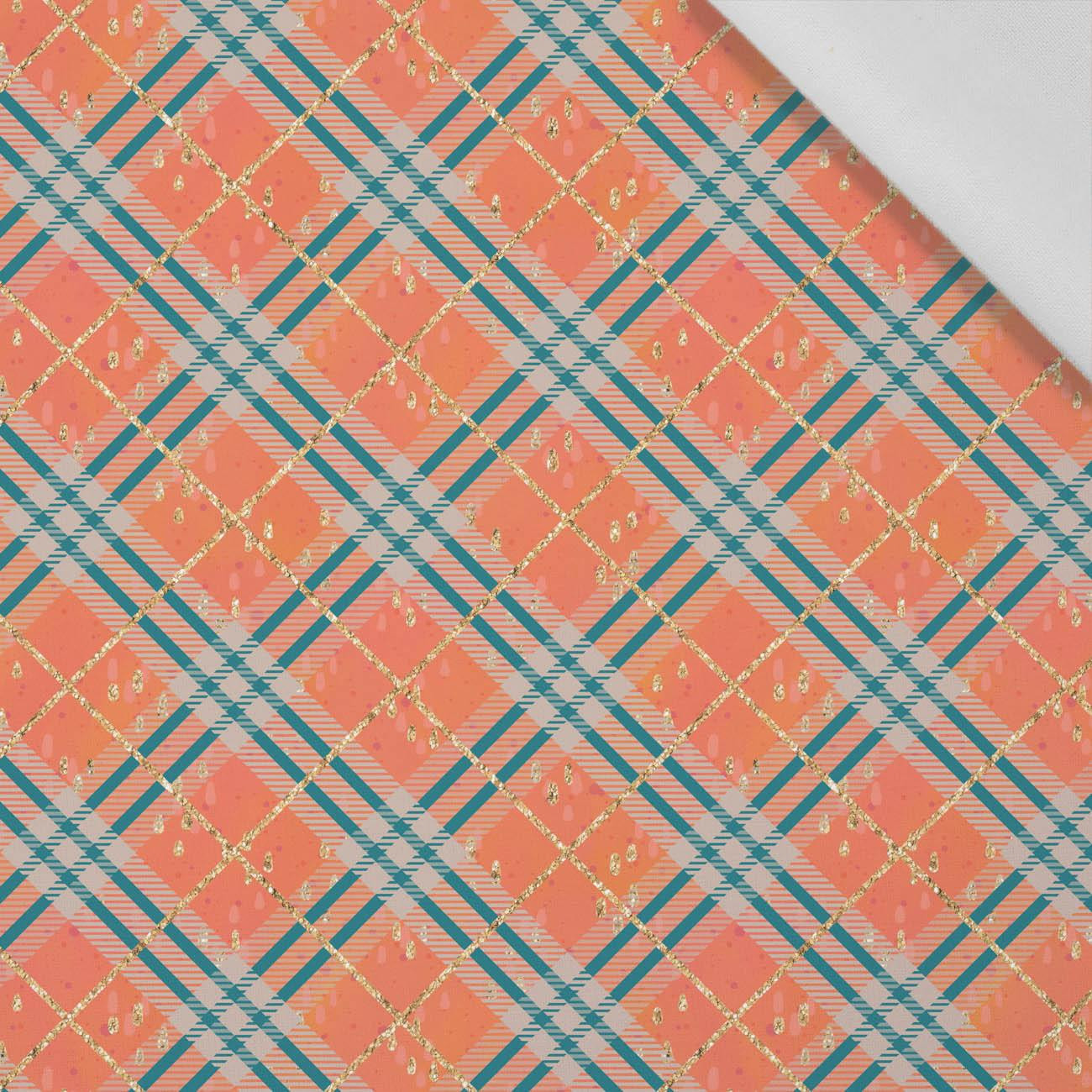 GLITTER CHECK / orange (GLITTER AUTUMN) - Cotton woven fabric