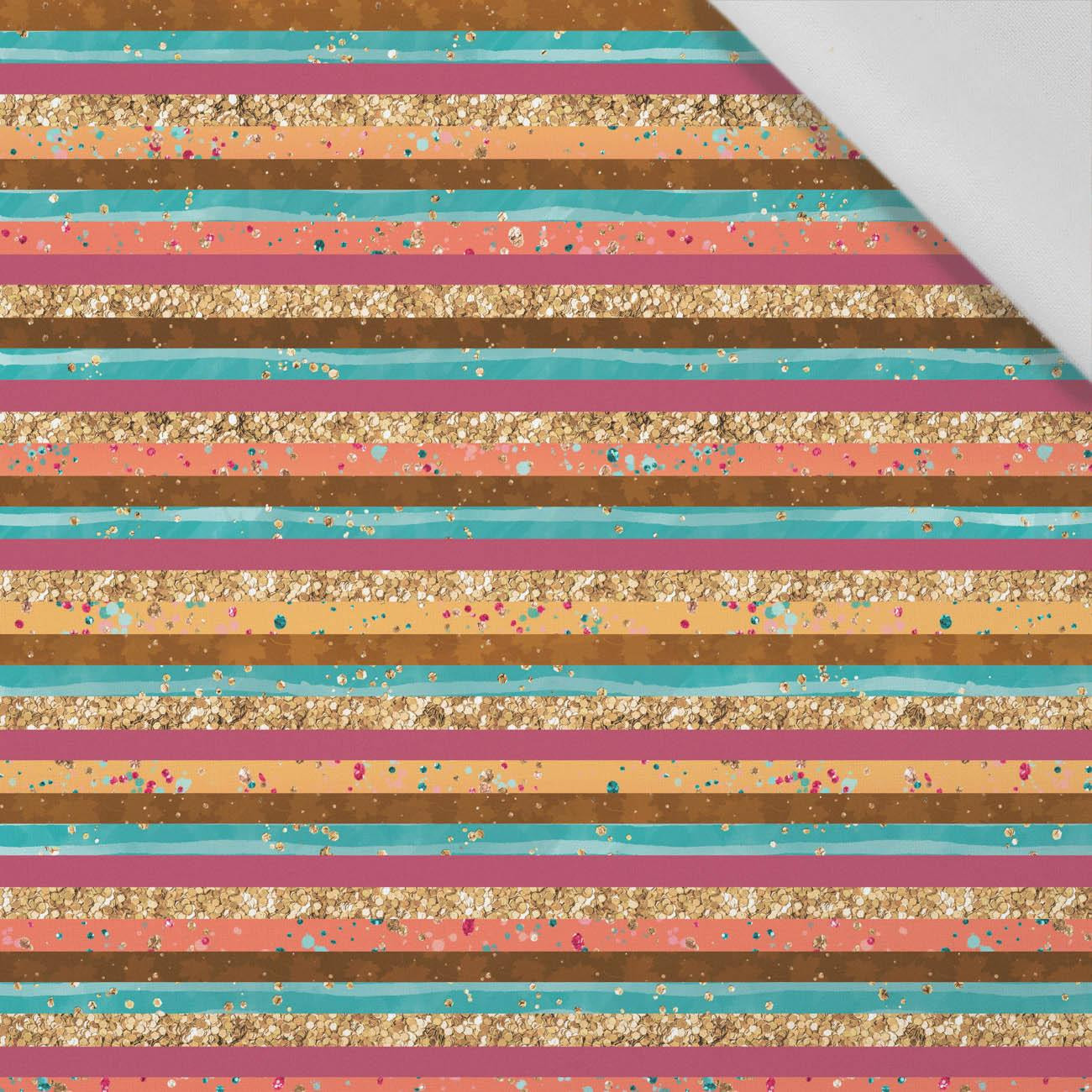 GLITTER STRIPES (GLITTER AUTUMN) - Cotton woven fabric