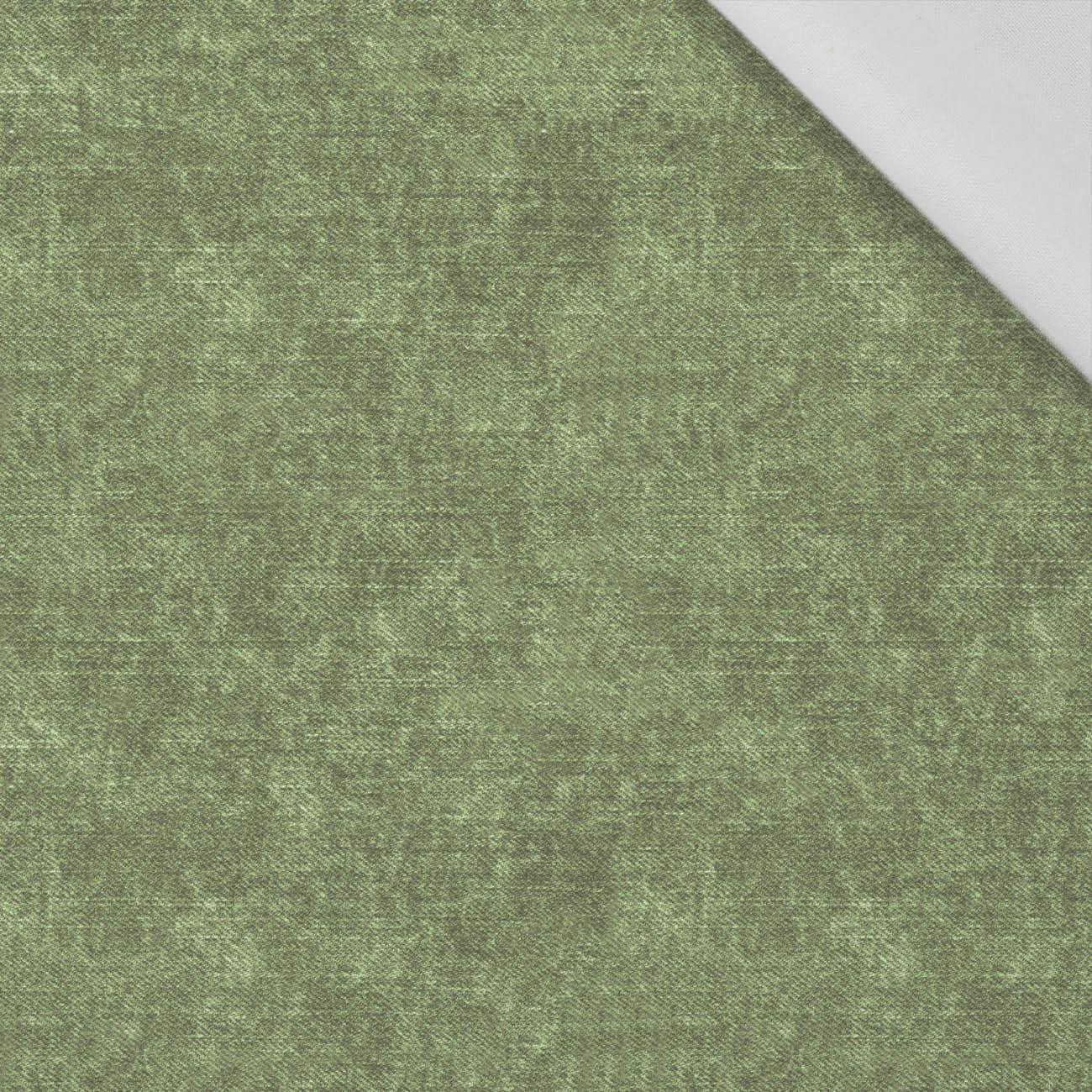 ACID WASH / olive - Cotton woven fabric