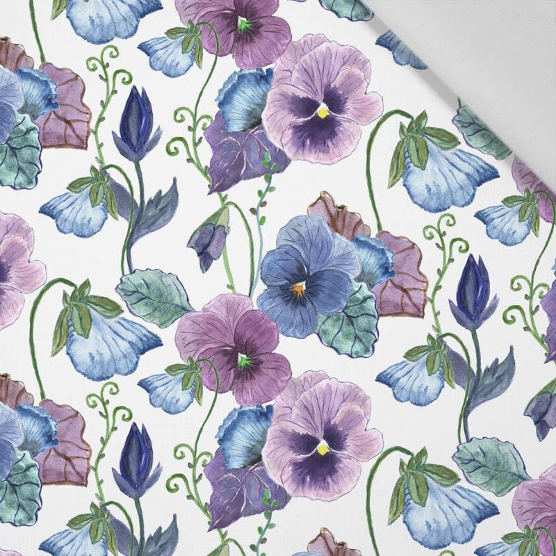 PANSIES (BLOOMING MEADOW) - Cotton woven fabric