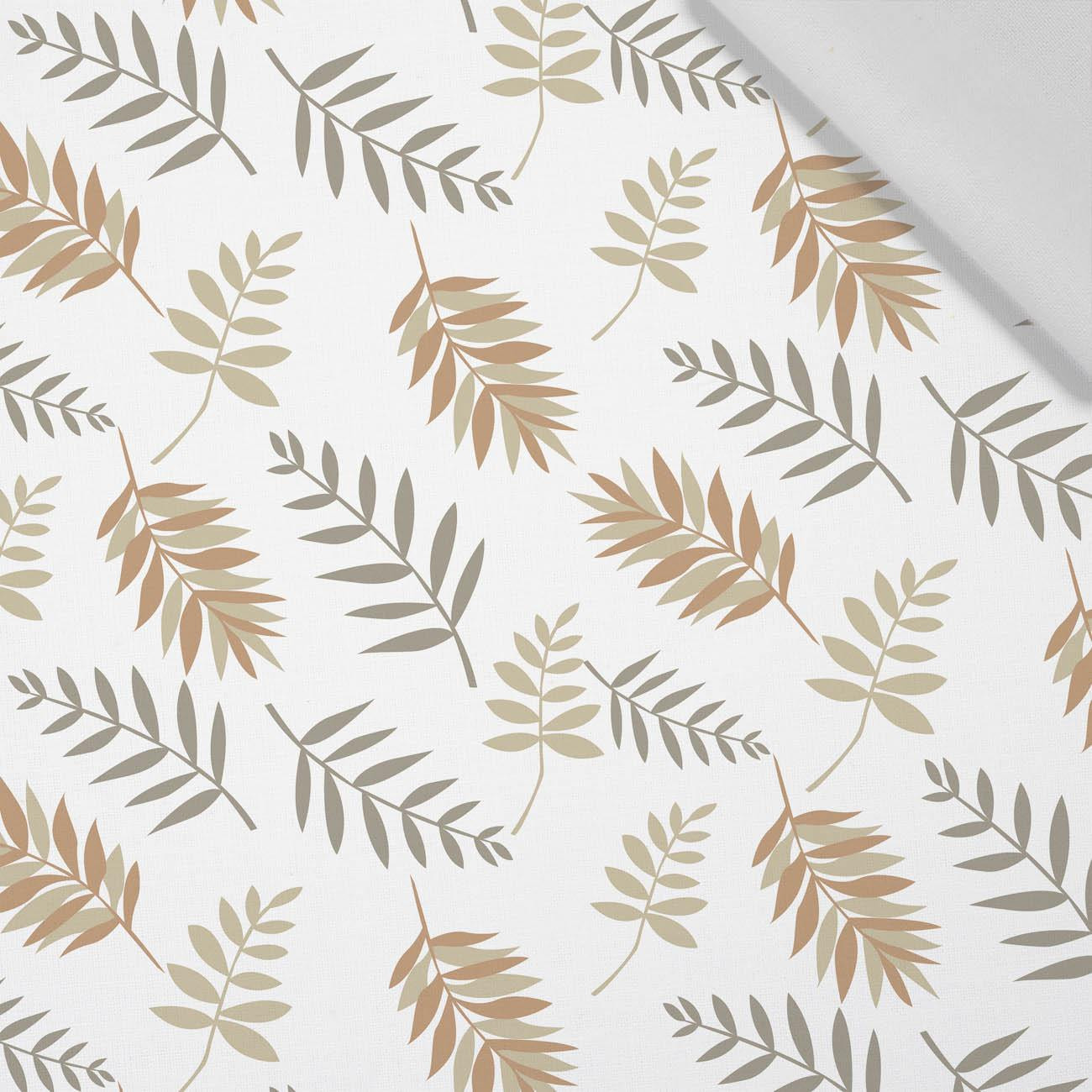 BROWN LEAVES - Cotton woven fabric