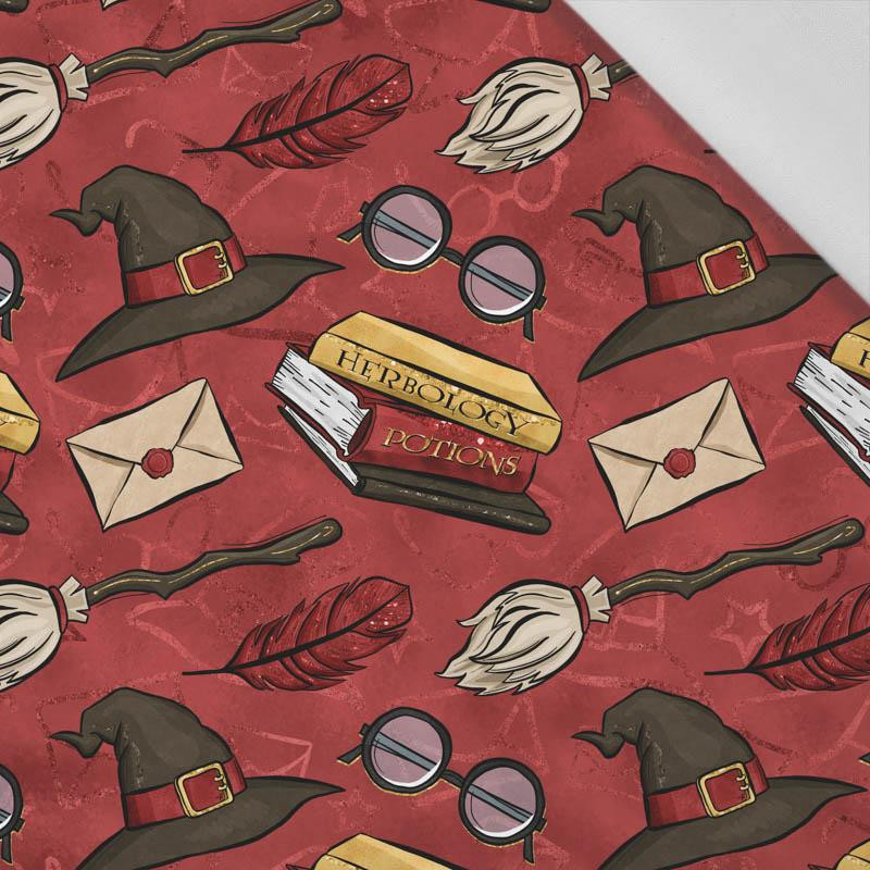 MAGIC MIX PAT. 1 (MAGIC SCHOOL) / red - Cotton woven fabric