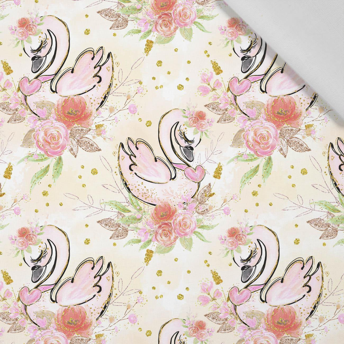 SWANS - Cotton woven fabric