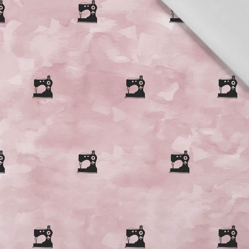 SEWING MACHINES (minimal) / CAMOUFLAGE pat. 2 (rose quartz) - Cotton woven fabric